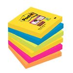 Post-it Notes 654 Rio Super Sticky 76x76mm 6 blokke a 90 blade